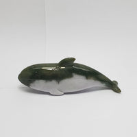 Translucent Green and White Jadeite "Dolphins Family" Ornament (JAM000252) 3