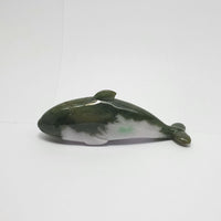 Translucent Green and White Jadeite "Dolphins Family" Ornament (JAM000252) 6
