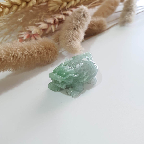 Translucent Icy Green Jadeite “Dragon Tortoise” (JAM000457) 1
