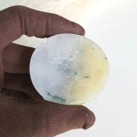 [Rare] Good Translucent Icy with Green and Yellow "Majestic Eagle" Pendant (JAM000458) 6