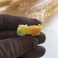 Translucent Brilliant Yellow Jadeite "Tiger of Wealth" Pendant (JAM000523) 3