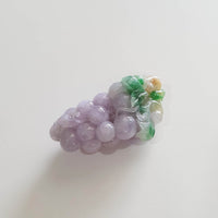 [Rare] Translucent Icy Tri-Colour of Brilliant Lavender, Green and Yellow Jadeite “Prosperity Grapes” (JAM000534) 2