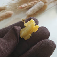 Translucent Brilliant Yellow Jadeite "Ox of Wealth" Pendant (JAM000785) 4