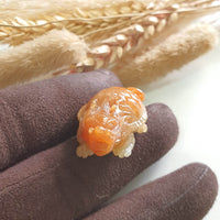 Translucent Icy Brilliant Orangey Jadeite “Dragon Tortoise” (JAM000795) 2