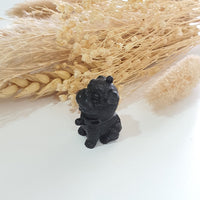 Black Jadeite "Frenchie Pug" Pendant (JAM000858) 8