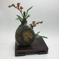Translucent Icy Orangey Red Jadeite "Orchid Éternelle" Ornament (JAM000862) 9