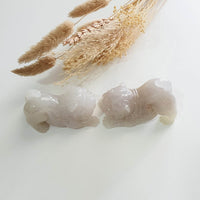 Good Translucency Icy Jadeite "Companions through Life" Ornament (JAM000910) 2