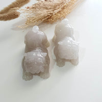 Good Translucency Icy Jadeite "Companions through Life" Ornament (JAM000910) 5
