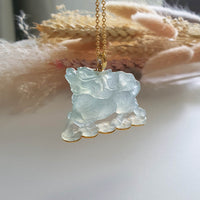 [Very Rare] Highly Translucent Icy Jadeite "The Majestic Kylin" Pendant (SJB000689) 2
