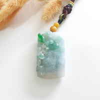 [Rare] Translucent Green with Brilliant Apple Green Jadeite Carved "Squirrels & Bountiful Harvests" (JAM000488) 8
