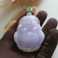 Translucent Brilliant Lavender "Supreme Laughing Buddha" Pendant (SJB002193) 1