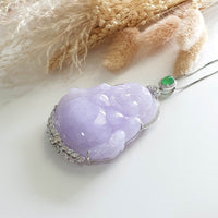 Translucent Brilliant Lavender "Supreme Laughing Buddha" Pendant (SJB002193) 7