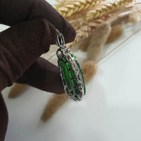 Translucent Brilliant Green Jadeite "Ruyi of Happiness" Pendant (SJB002319) 6