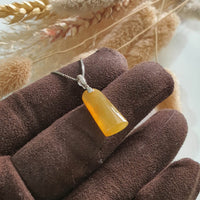 [Rare] Good Translucency Icy Brilliant Yellow Jadeite “The Bliss" Pendant (SJB002819) 2