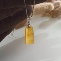 [Rare] Good Translucency Icy Brilliant Yellow Jadeite “The Bliss" Pendant (SJB002819) 5