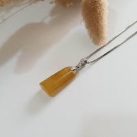 [Rare] Good Translucency Icy Brilliant Yellow Jadeite “The Bliss" Pendant (SJB002819) 6