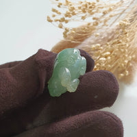Translucent Icy Green Jadeite "Rabbit of Harmony" Pendant (SJB003008) 8