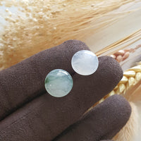 Highly Translucent Icy and Icy Green Jadeite Cufflinks (SJC000408) 4