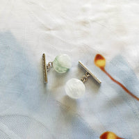 Highly Translucent Icy and Icy Green Jadeite Cufflinks (SJC000408) 7