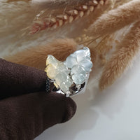 Highly Translucent Icy Jadeite “Prosperity GoldFishes” Ring (SJD000322) 3
