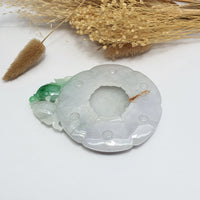 Translucent Icy with Apple Green Jadeite “Harmony within Abundance” Ornament (SJK000089) 9