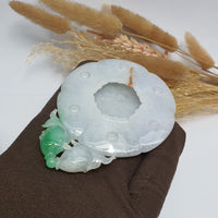 Translucent Icy with Apple Green Jadeite “Harmony within Abundance” Ornament (SJK000089) 2