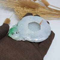 Translucent Icy with Apple Green Jadeite “Harmony within Abundance” Ornament (SJK000089) 4