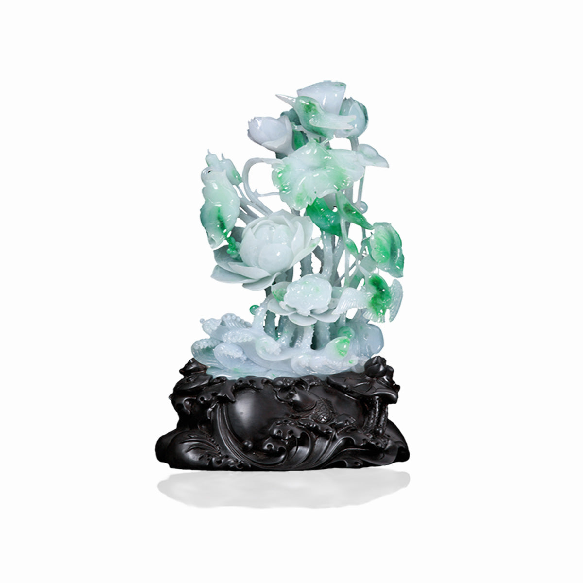 Translucent Green Jadeite “Lotus Blossom” Ornament 1