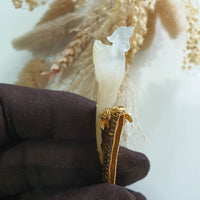 Highly Translucent Icy and Yellow Jadeite “Golden Phoenix” Hairpin (SJK000274) 4