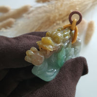 Translucent Tri-colour Jadeite "Celestial Dragon” Pendant (SJK000441) 4